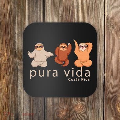 Costa Rica Sloth Coaster