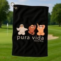 Costa Rica Sloth Golf Towel thumb 1