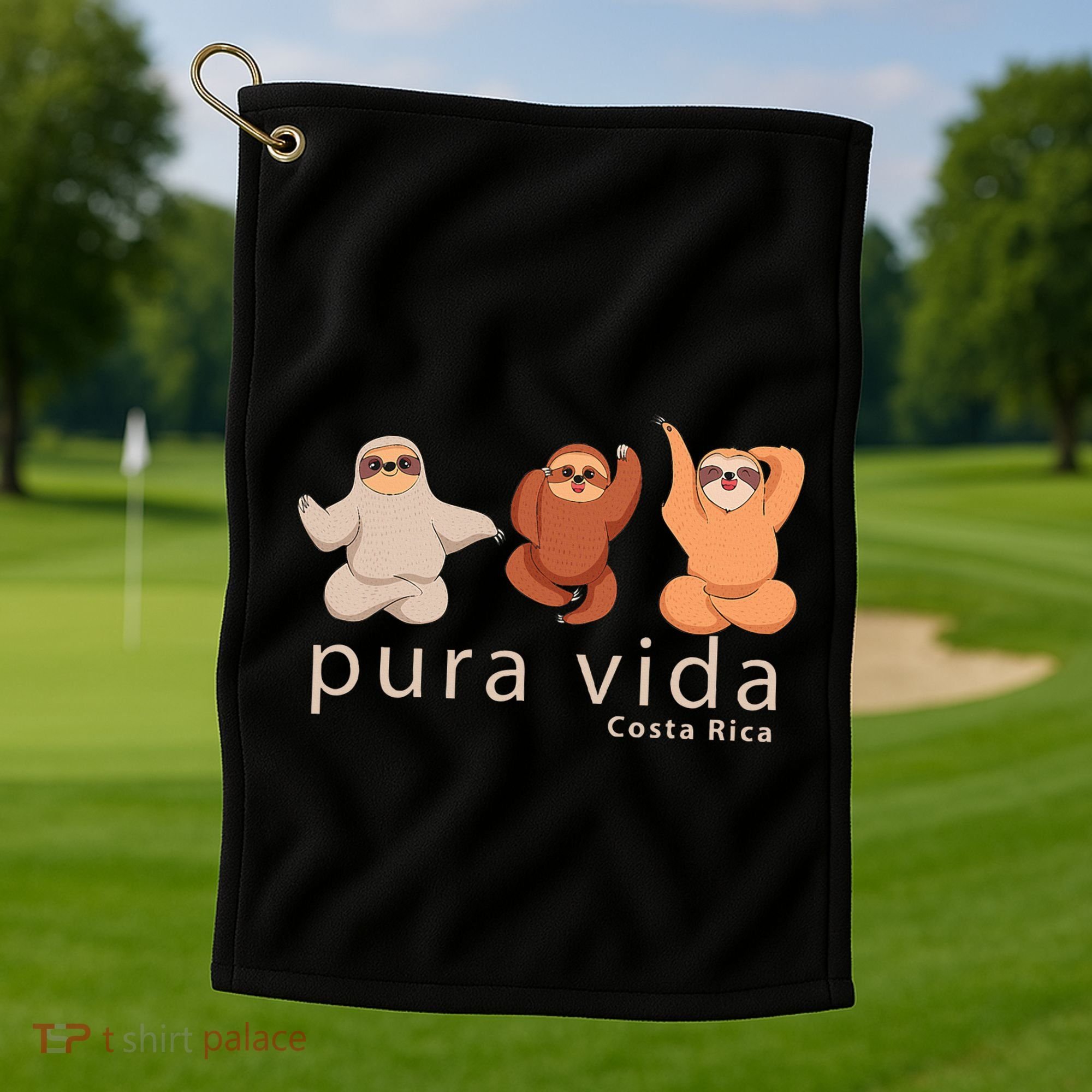 Costa Rica Sloth Golf Towel