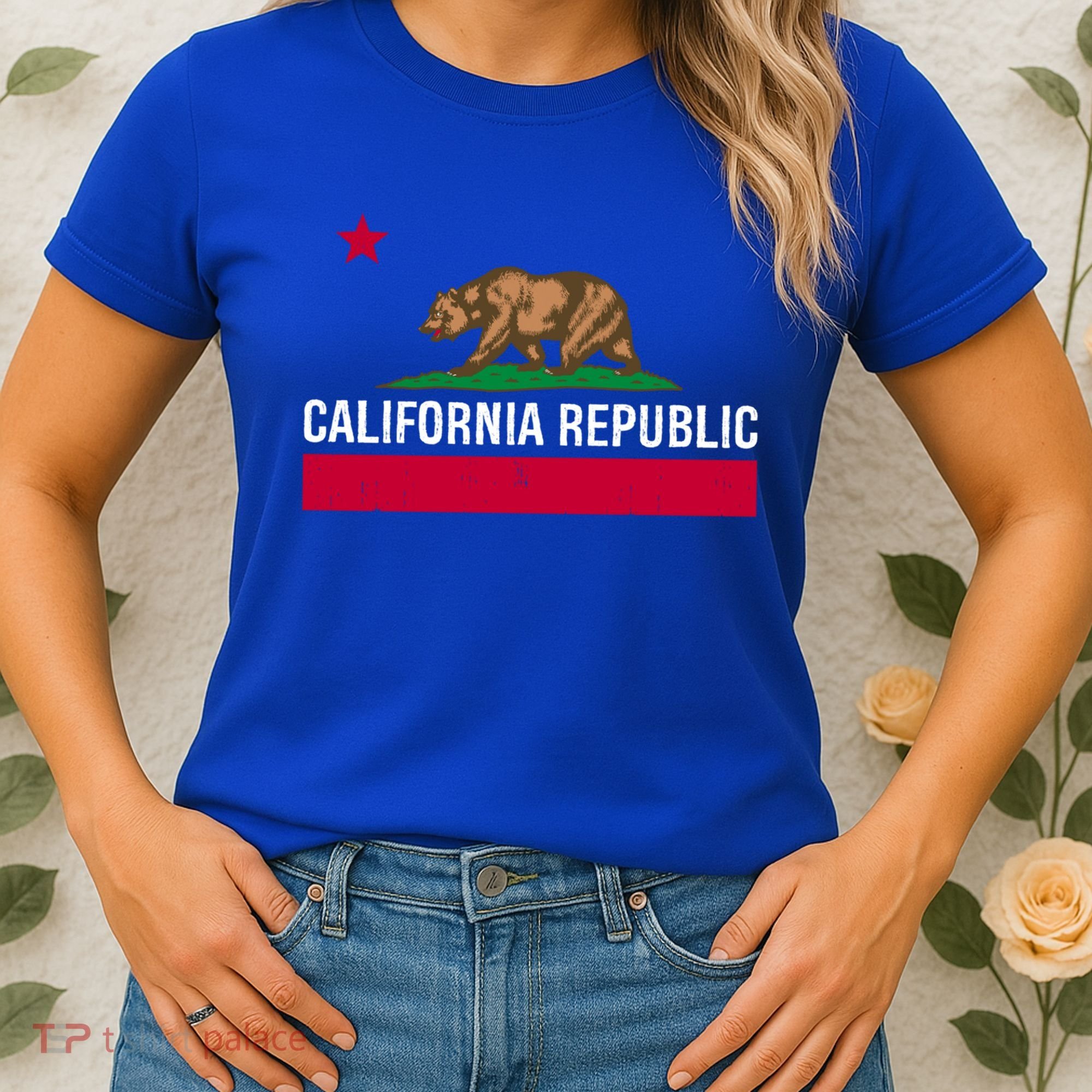 California Republic State Flag Cool Gift Women's T-Shirt