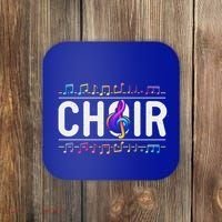 Choir Retro Singer Musician Teacher Choir Director Music Gift Coaster thumb 0