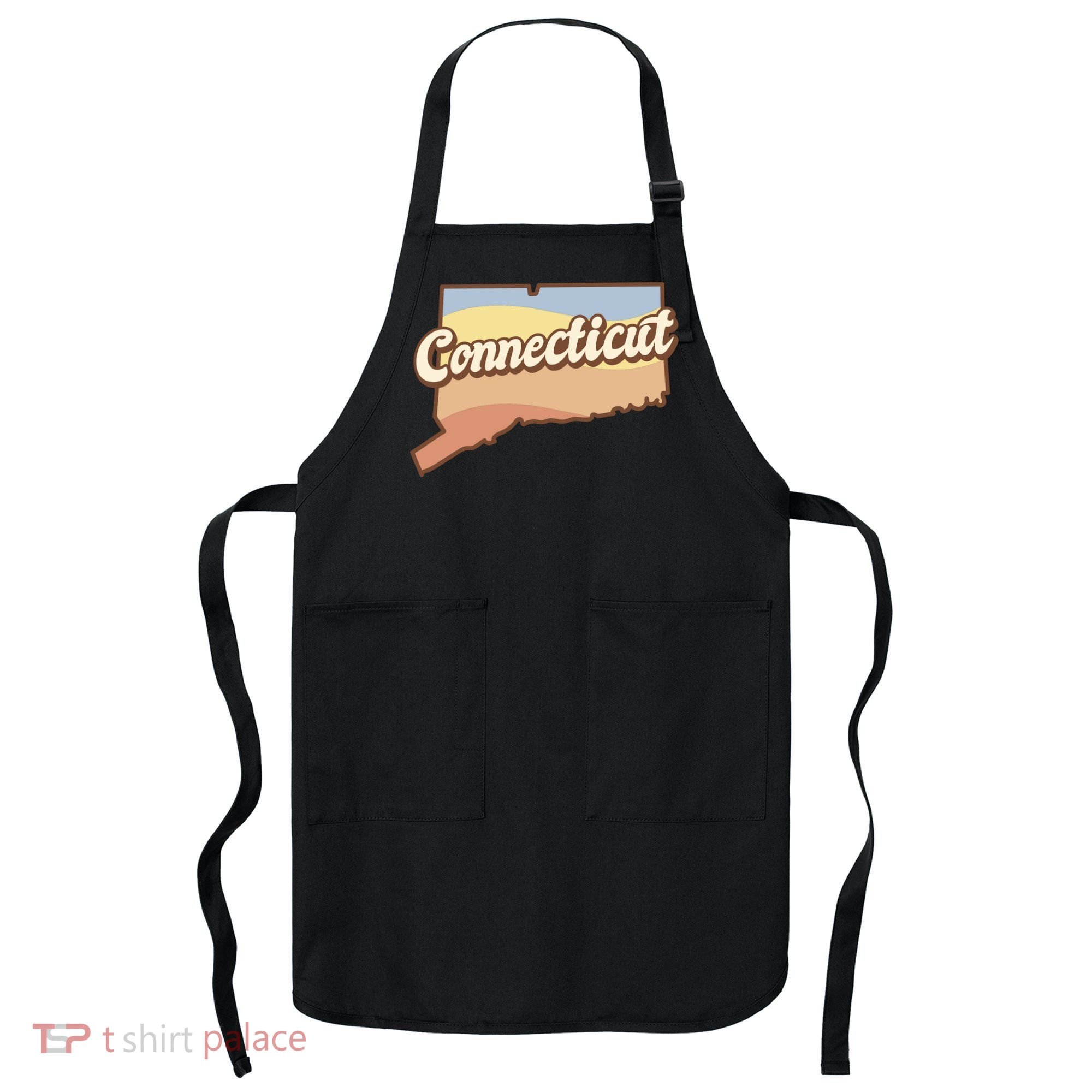 Connecticut Retro Sunset Logo Apron