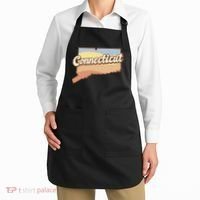 Connecticut Retro Sunset Logo Apron thumb 2