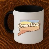 Connecticut Retro Sunset Logo Coffee Mug thumb 2