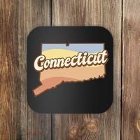 Connecticut Retro Sunset Logo Coaster thumb 0