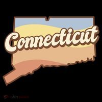Connecticut Retro Sunset Logo Coaster thumb 2