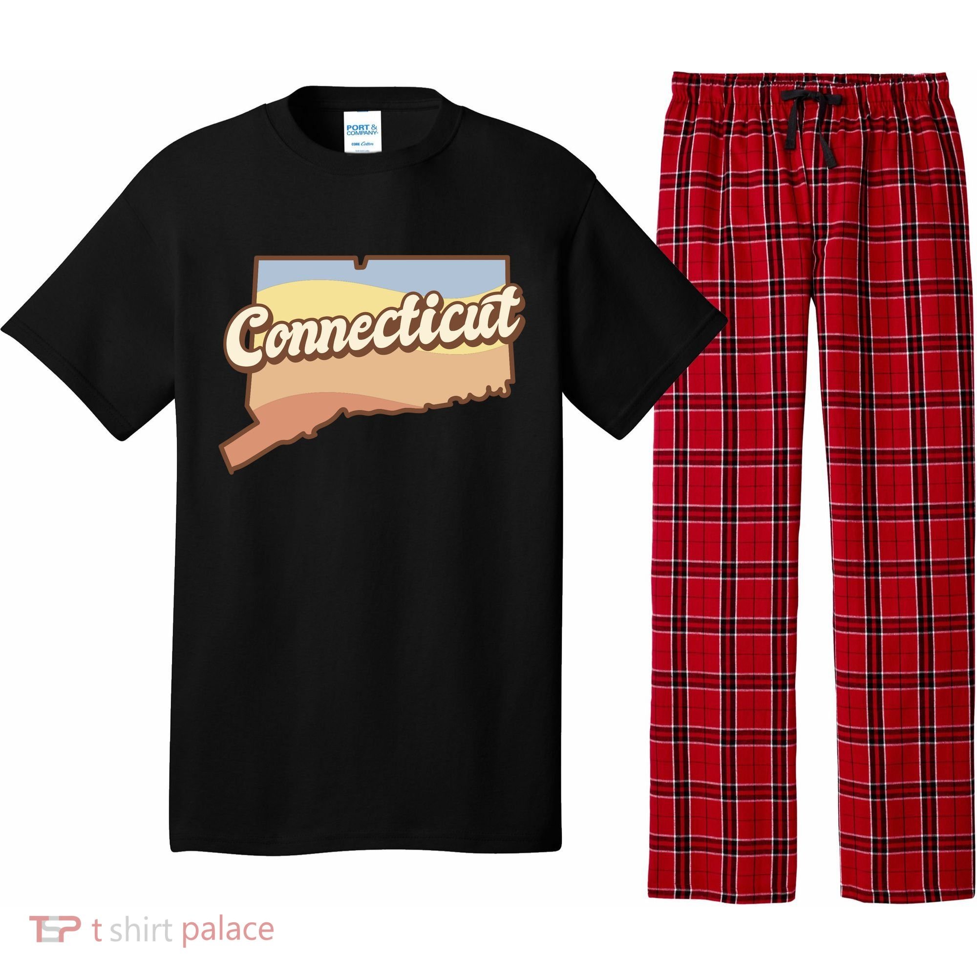 Connecticut Retro Sunset Logo Pajama Set