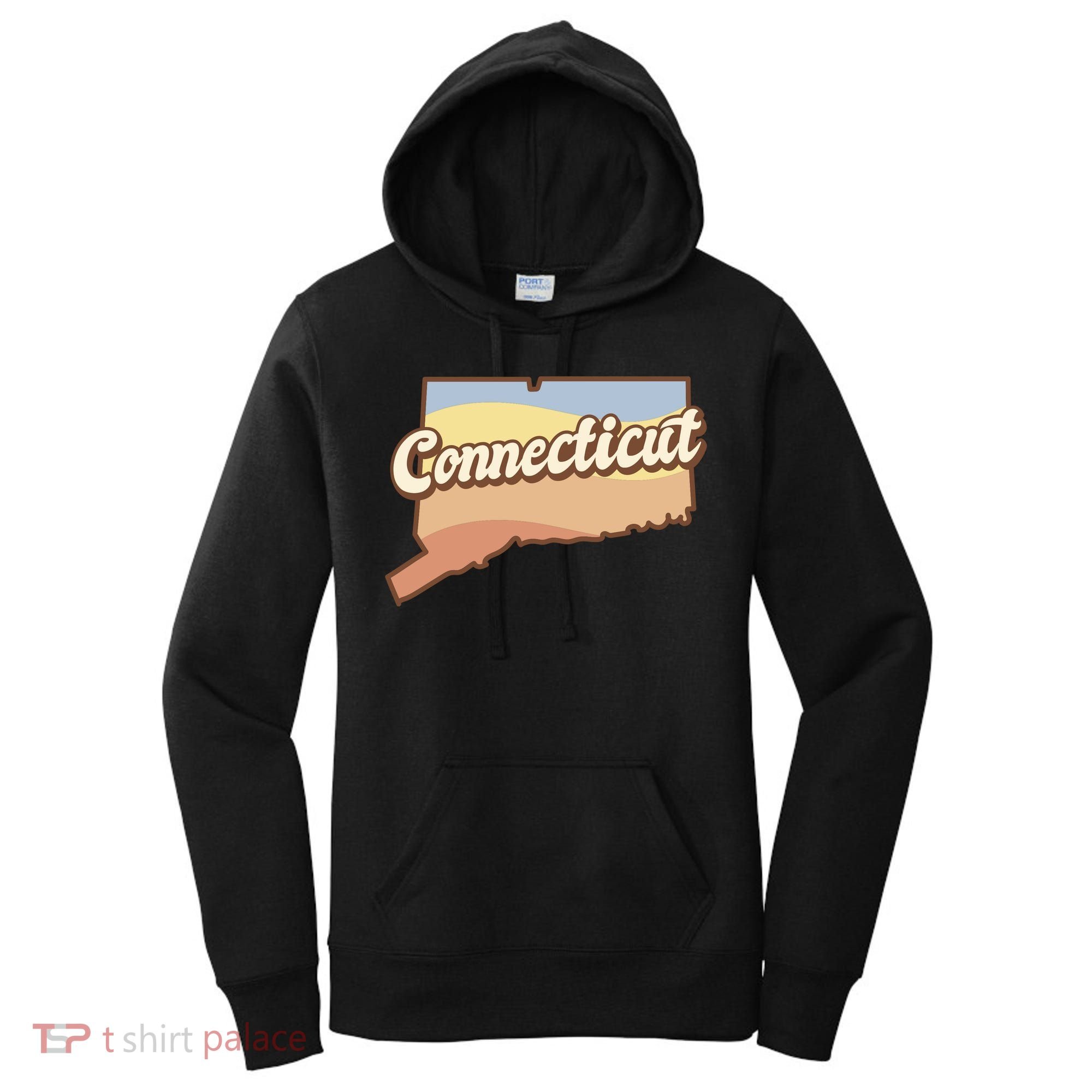 Connecticut Retro Sunset Logo Women's Hoodie