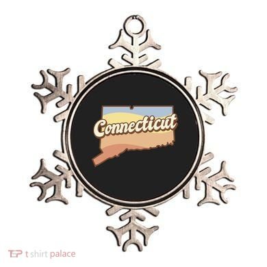 Connecticut Retro Sunset Logo Ornament