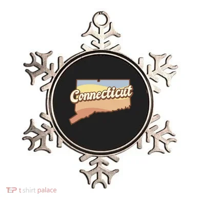Connecticut Retro Sunset Logo Ornament