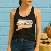 Connecticut Retro Sunset Logo Women's Tank Top thumb 2