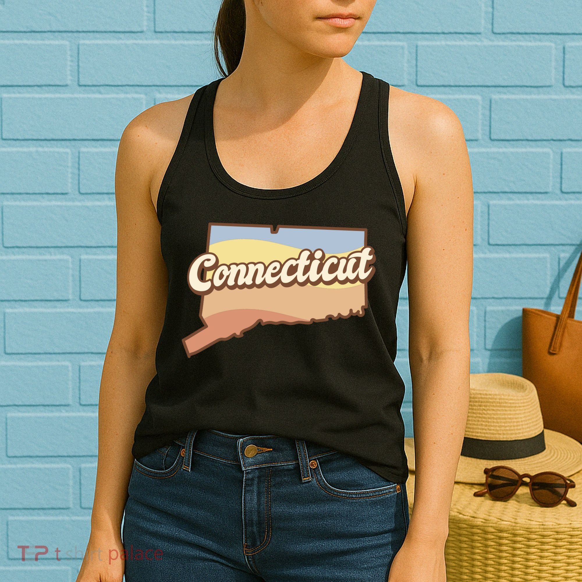 Connecticut Retro Sunset Logo Women's Tank Top