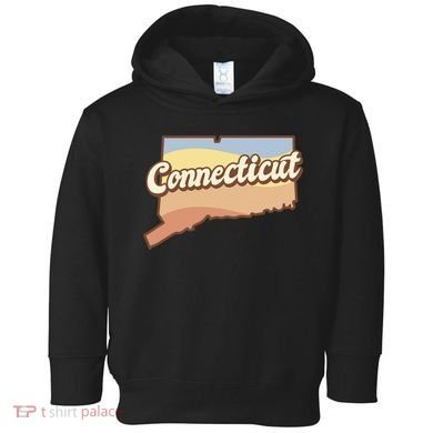 Connecticut Retro Sunset Logo Toddler Hoodie