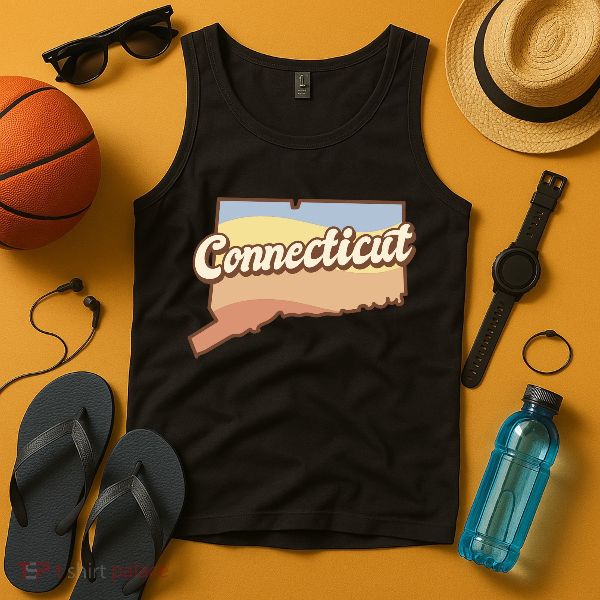 Connecticut Retro Sunset Logo Tank Top