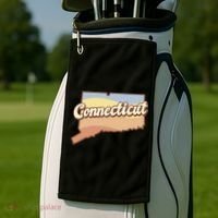Connecticut Retro Sunset Logo Golf Towel thumb 2