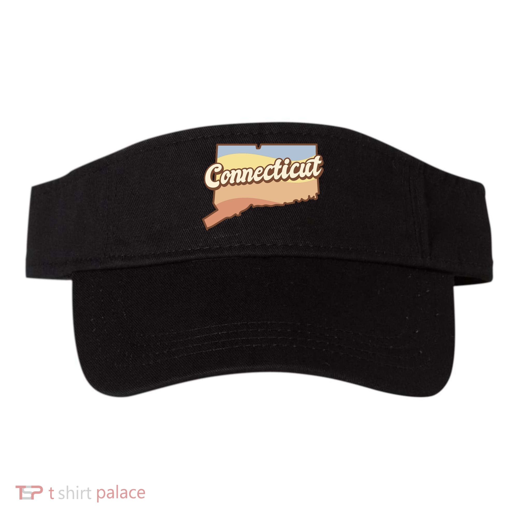 Connecticut Retro Sunset Logo Visor