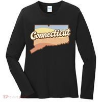 Connecticut Retro Sunset Logo Women's Long Sleeve Shirt thumb 0