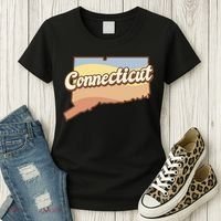 Connecticut Retro Sunset Logo Women's T-Shirt thumb 3