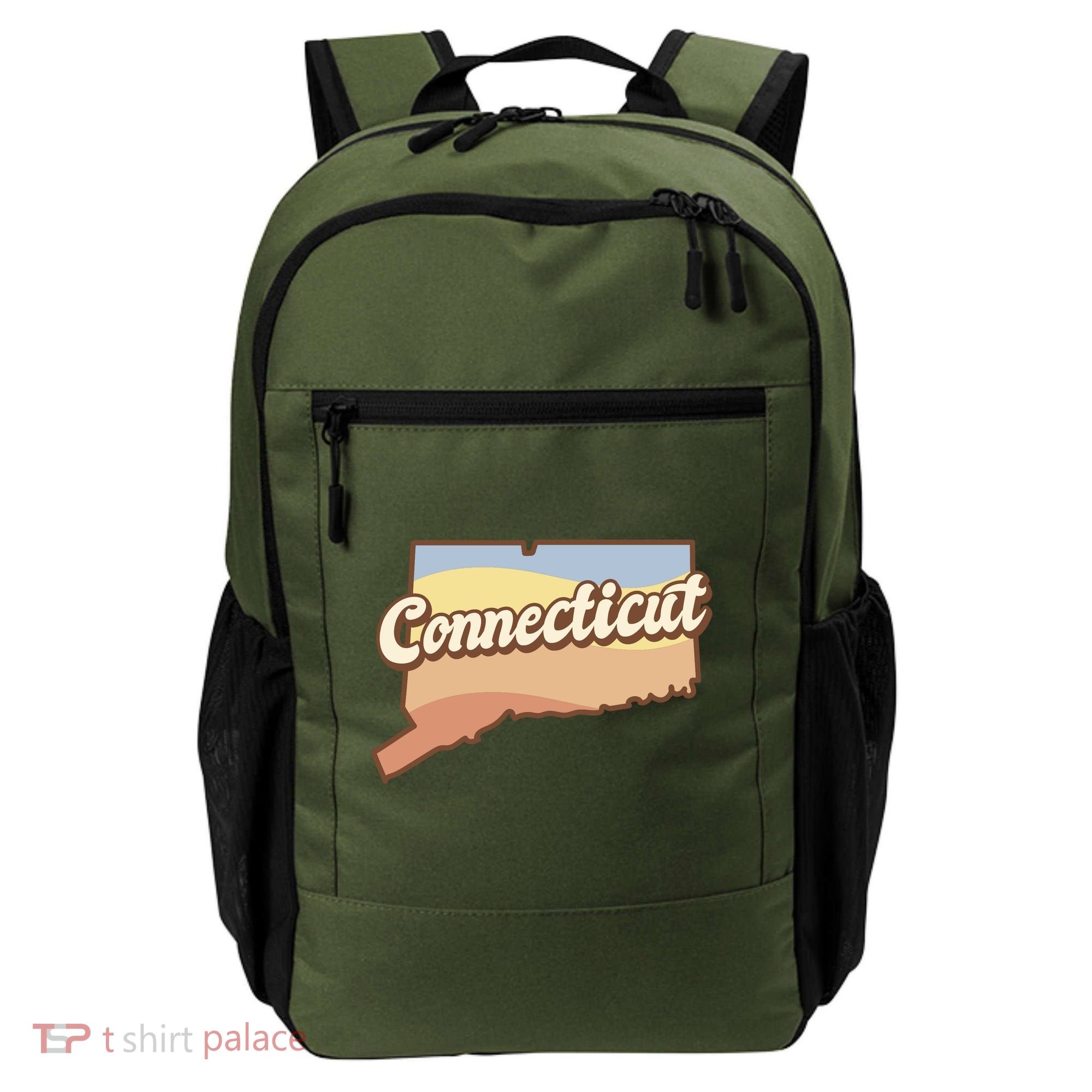 Connecticut Retro Sunset Logo Backpack