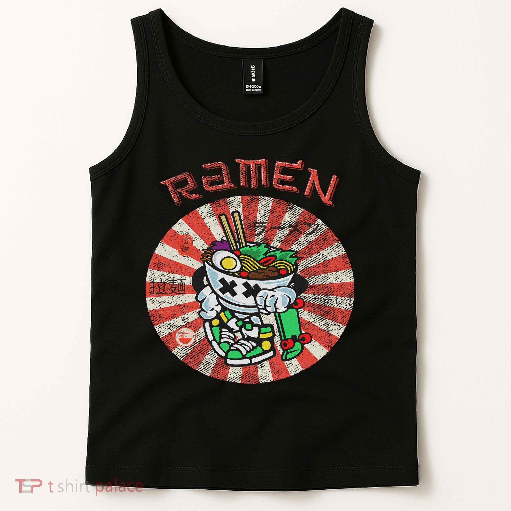 Cute Ramen Skater Kawaii Anime Skateboard Lover Ns Tank Top