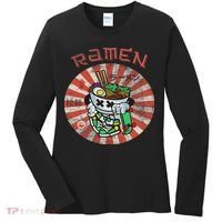 Cute Ramen Skater Kawaii Anime Skateboard Lover Ns Women's Long Sleeve Shirt thumb 0