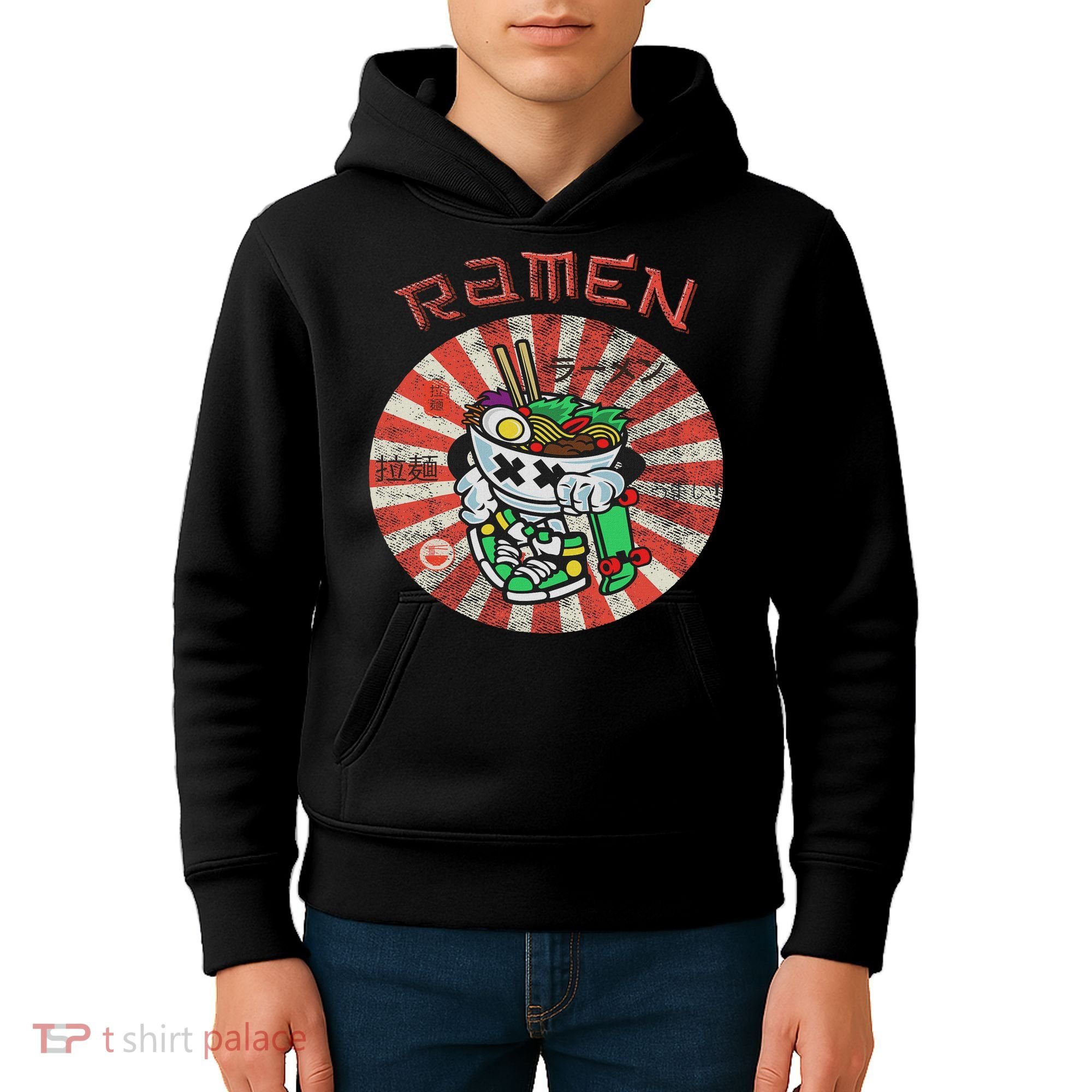 Cute Ramen Skater Kawaii Anime Skateboard Lover Ns Kids Hoodie