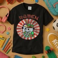 Cute Ramen Skater Kawaii Anime Skateboard Lover Ns Kids T-Shirt thumb 3