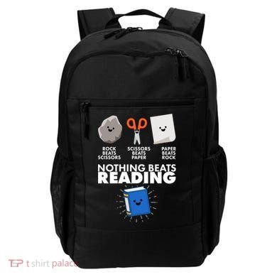 Cute Rock Scissors Paper Nothing Beats Reading Backpack