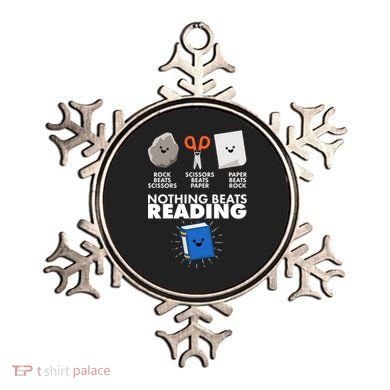 Cute Rock Scissors Paper Nothing Beats Reading Ornament