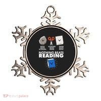 Cute Rock Scissors Paper Nothing Beats Reading Ornament thumb 0
