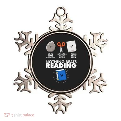 Cute Rock Scissors Paper Nothing Beats Reading Ornament