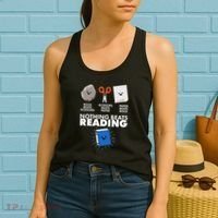 Cute Rock Scissors Paper Nothing Beats Reading Women's Tank Top thumb 2