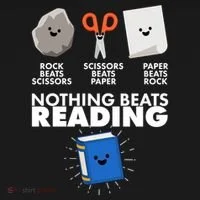 Cute Rock Scissors Paper Nothing Beats Reading Toddler Hoodie thumb 2