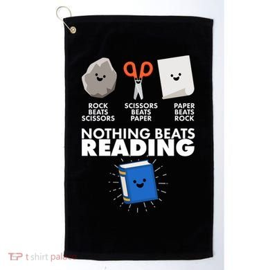 Cute Rock Scissors Paper Nothing Beats Reading Golf Towel