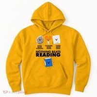 Cute Rock Scissors Paper Nothing Beats Reading Hoodie thumb 0