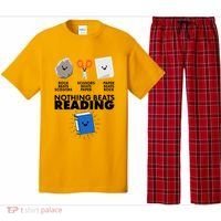 Cute Rock Scissors Paper Nothing Beats Reading Pajama Set thumb 0