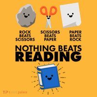 Cute Rock Scissors Paper Nothing Beats Reading Baby Bodysuit thumb 2