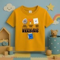Cute Rock Scissors Paper Nothing Beats Reading Toddler T-Shirt thumb 3