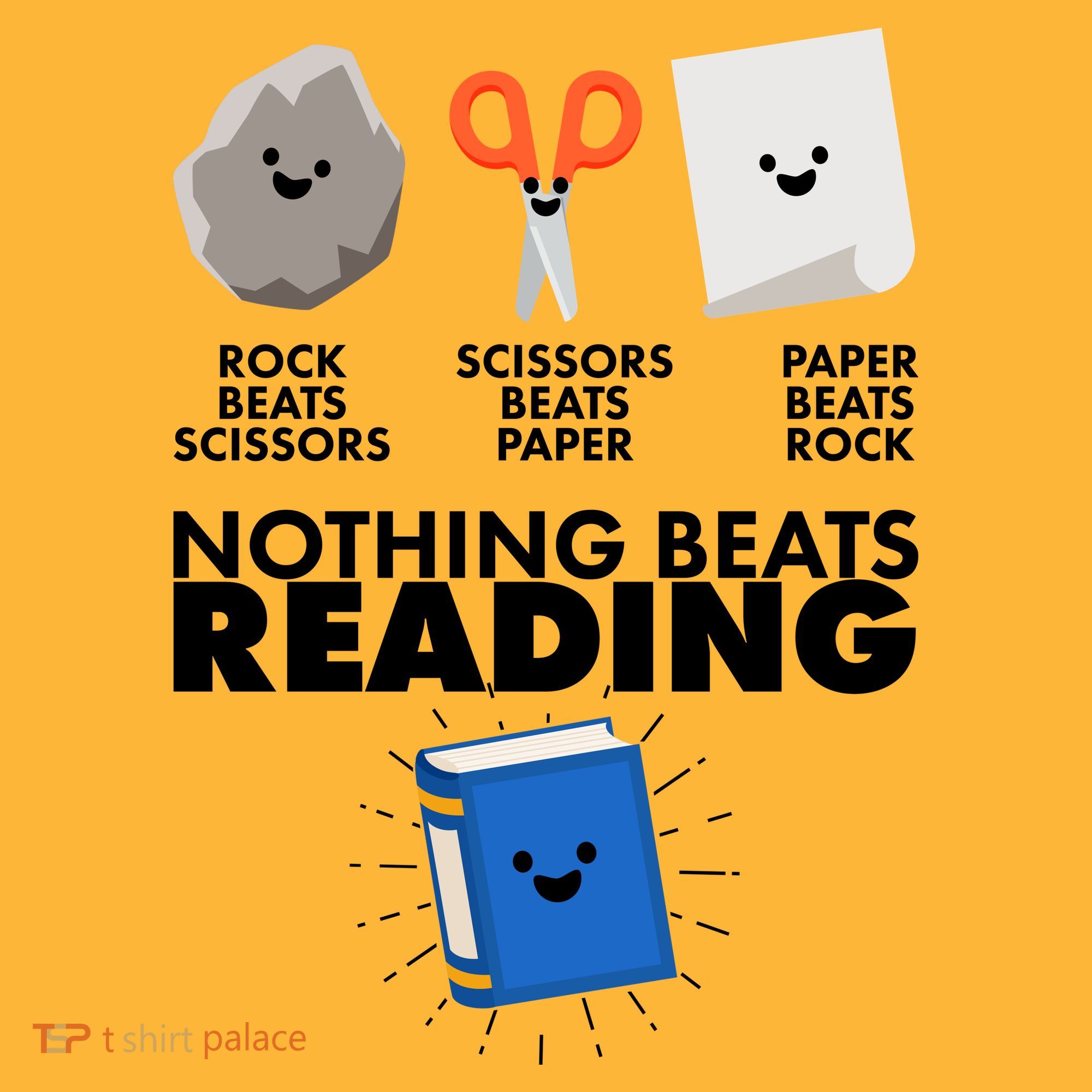 Cute Rock Scissors Paper Nothing Beats Reading Visor
