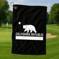 California Republic State Flag Golf Towel thumb 1