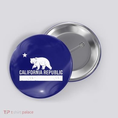 California Republic State Flag Button