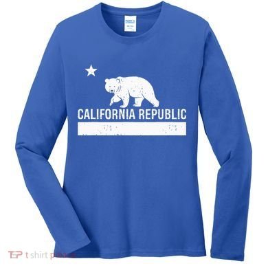 California Republic State Flag Women's Long Sleeve Shirt