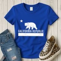 California Republic State Flag Women's T-Shirt thumb 3