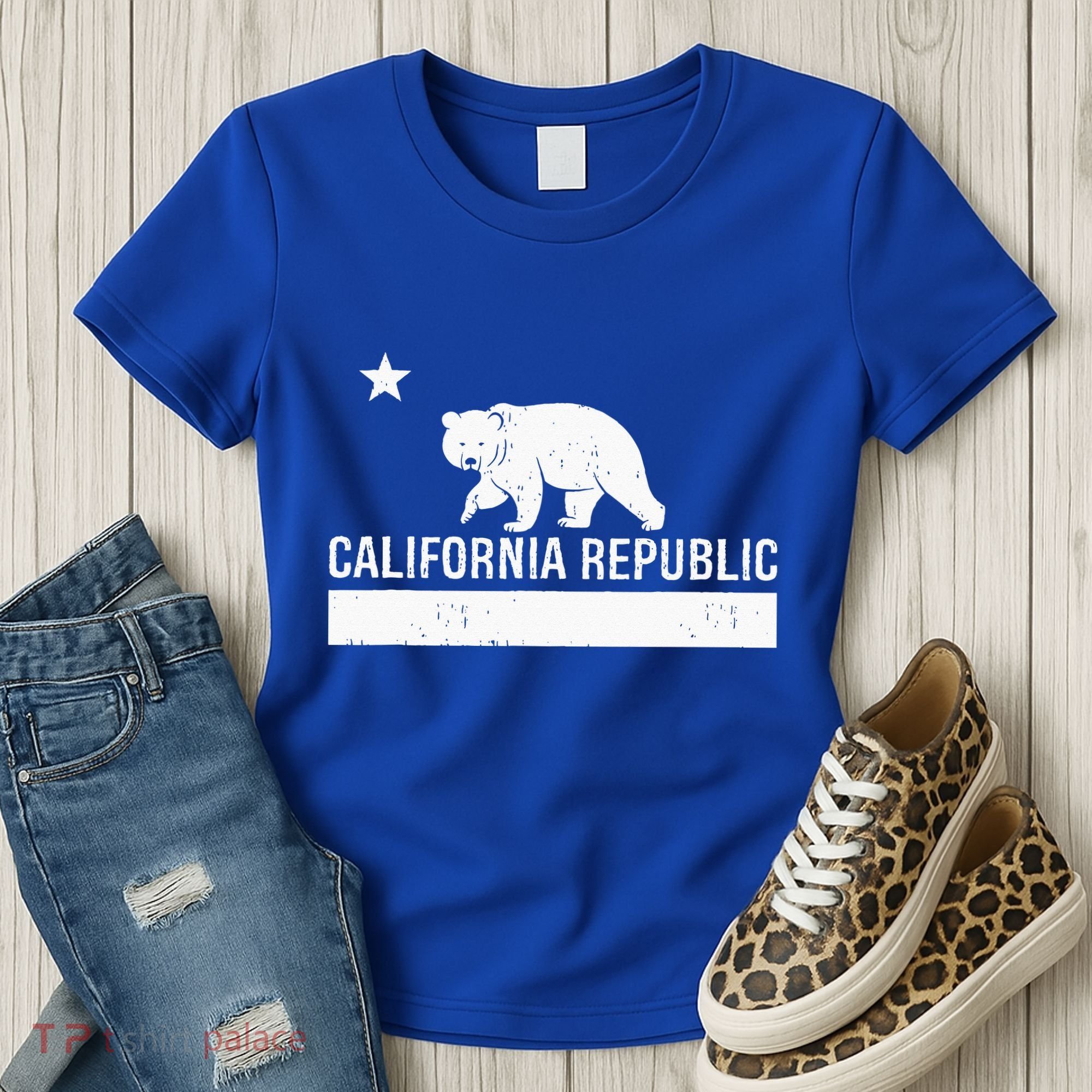 California Republic State Flag Women's T-Shirt