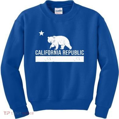 California Republic State Flag Kids Sweatshirt