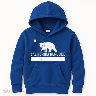 California Republic State Flag Kids Hoodie
