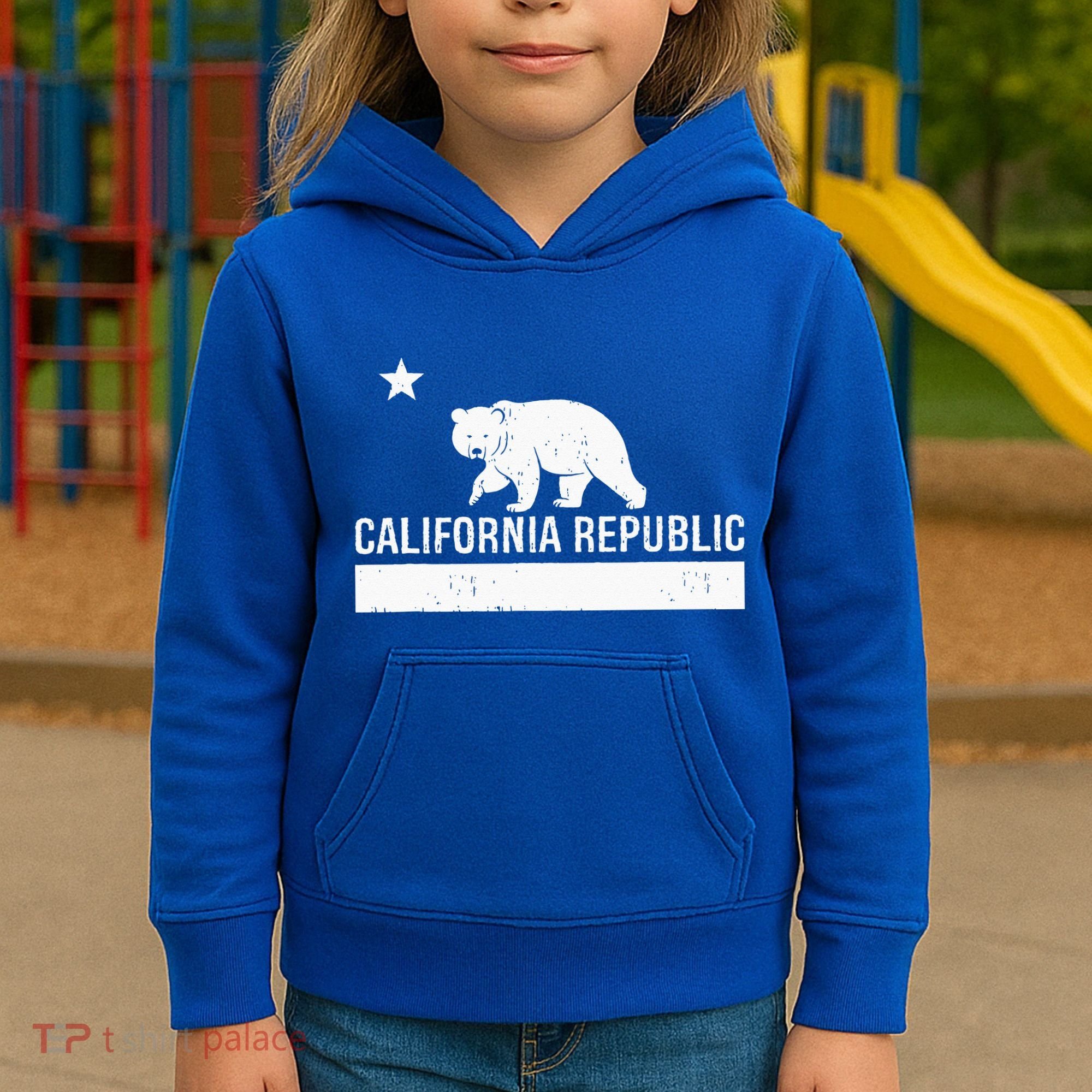 California Republic State Flag Kids Hoodie
