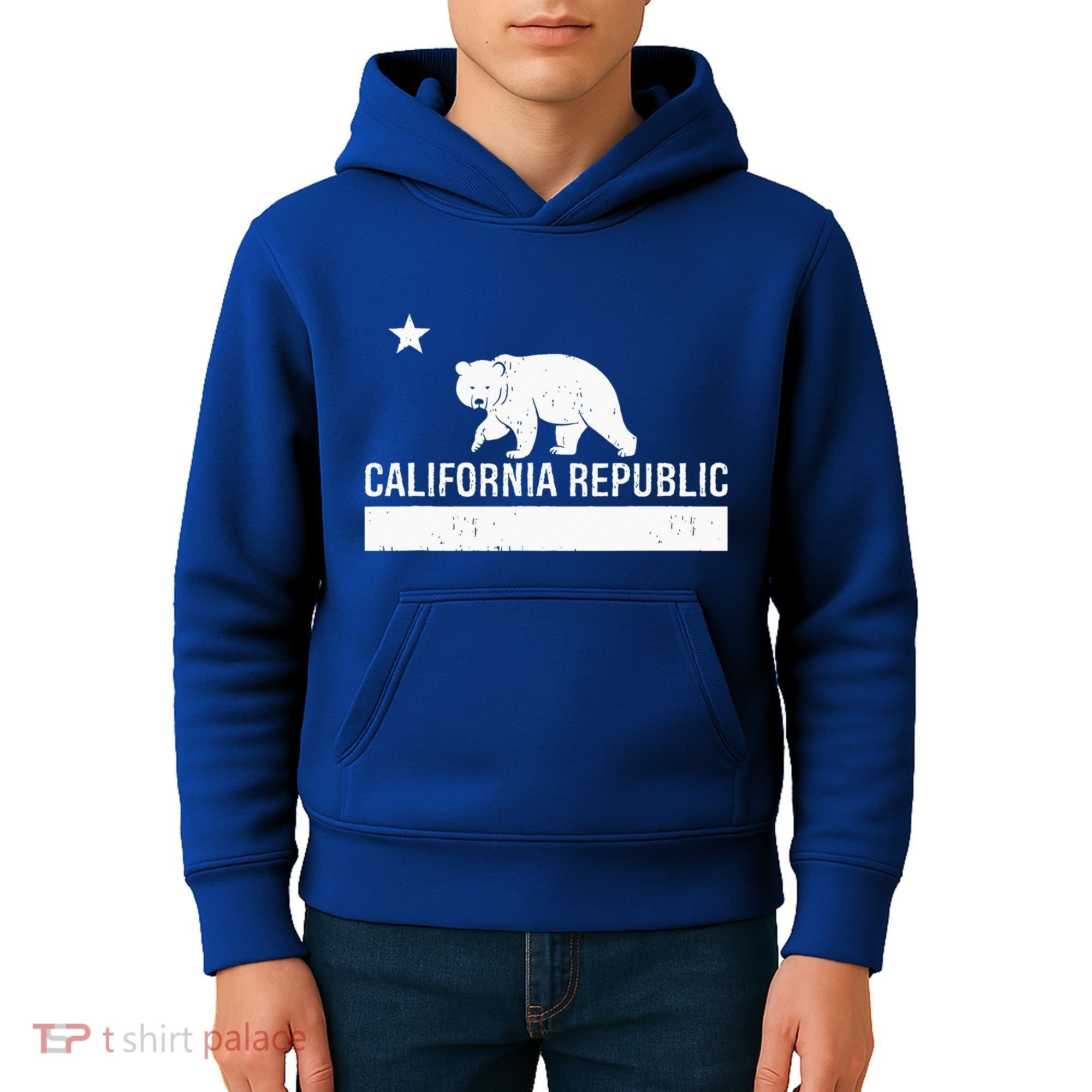 California Republic State Flag Kids Hoodie