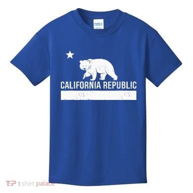 California Republic State Flag Kids T-Shirt
