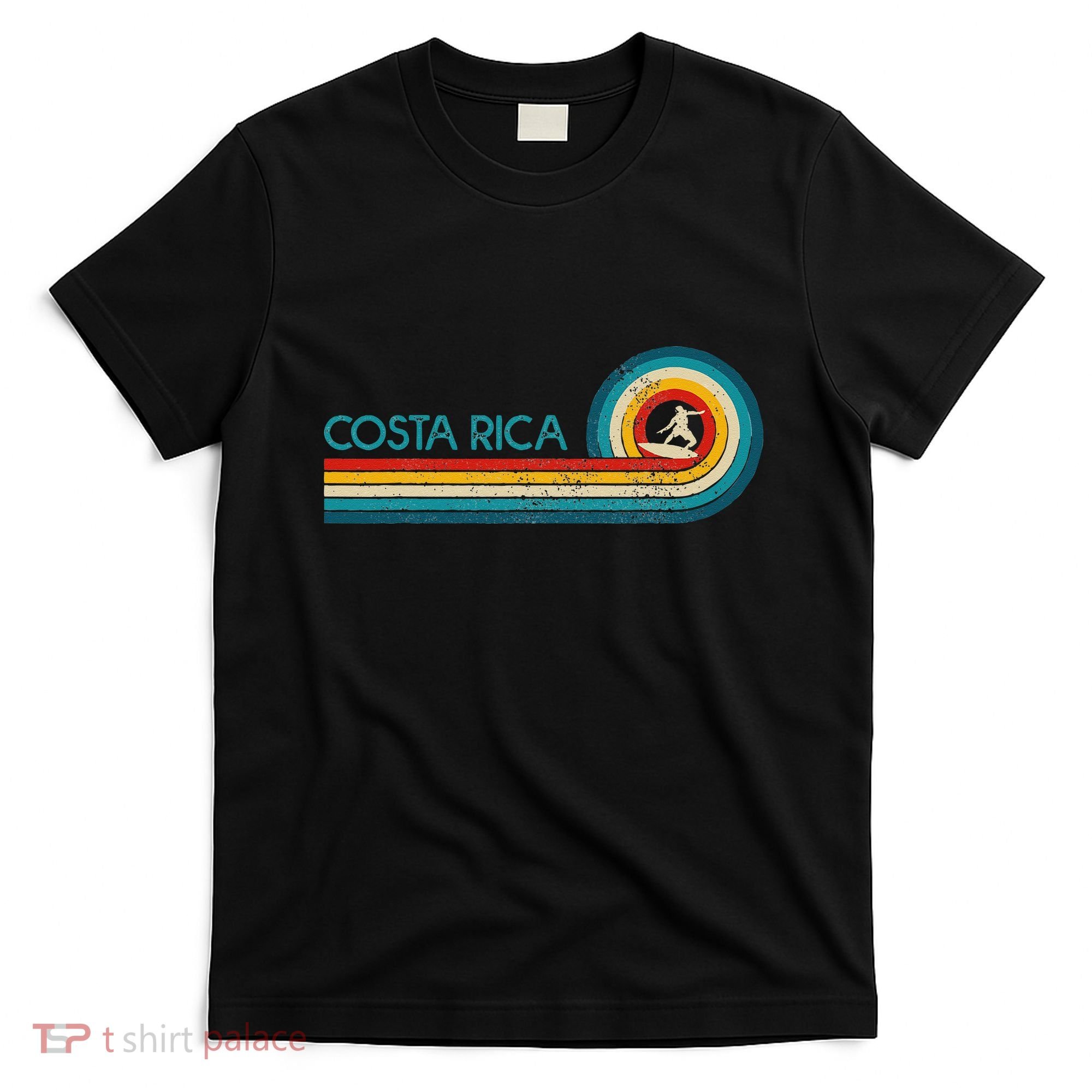 Costa Rica Surf Vintage Beach Surfer Surfing Gift T-Shirt
